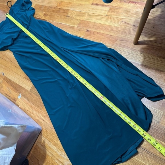 Anthropologie BHLDN “Lena” Teal green Maxi Dress with Slit - Picture 7 of 8